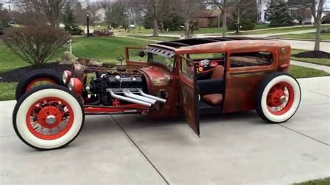 ratrod 1929 ford tudor model a|1929 FORD MODEL A CHOPPED RAT ROD HOT ROD .